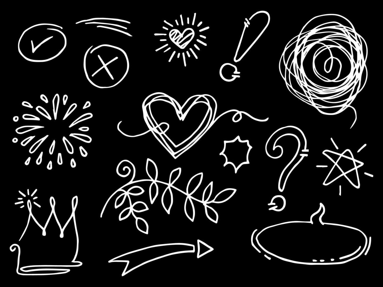 Doodle element vector set, for concept design.