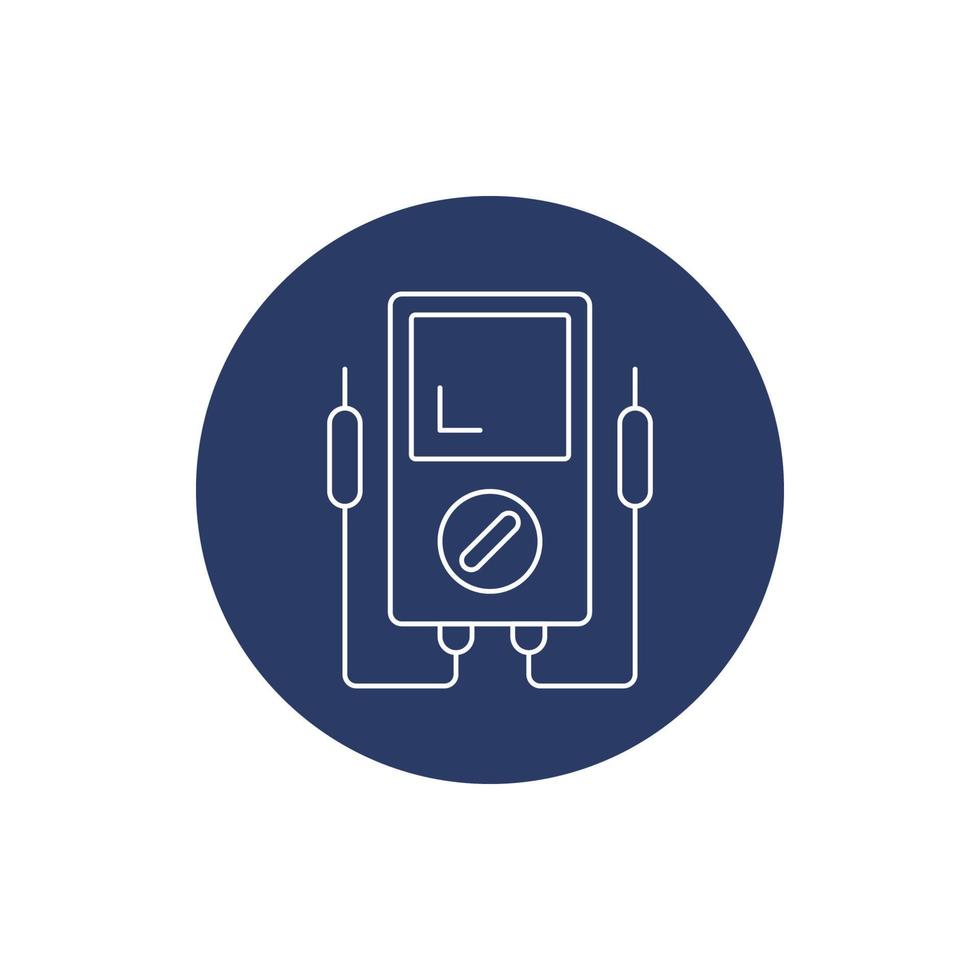 Voltage tester electric meter icon vector