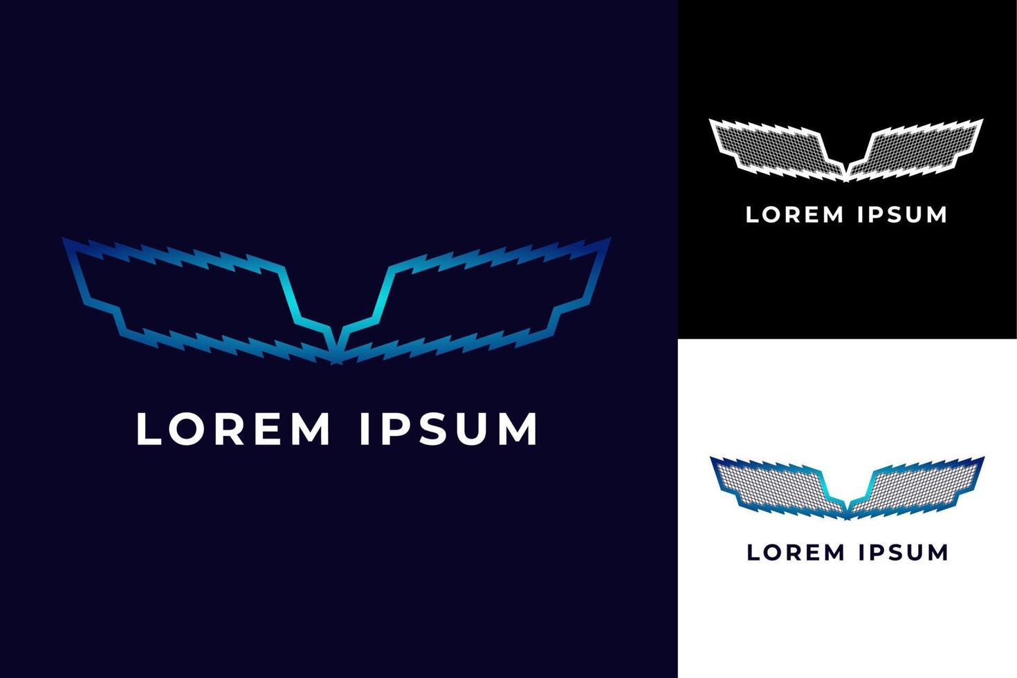 Smart glasses logo vector