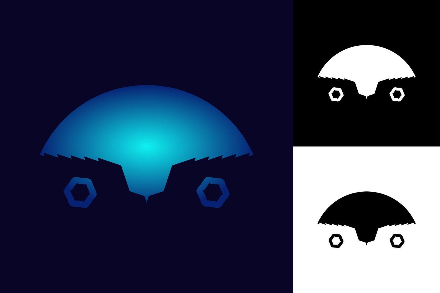 Robot head logo vector