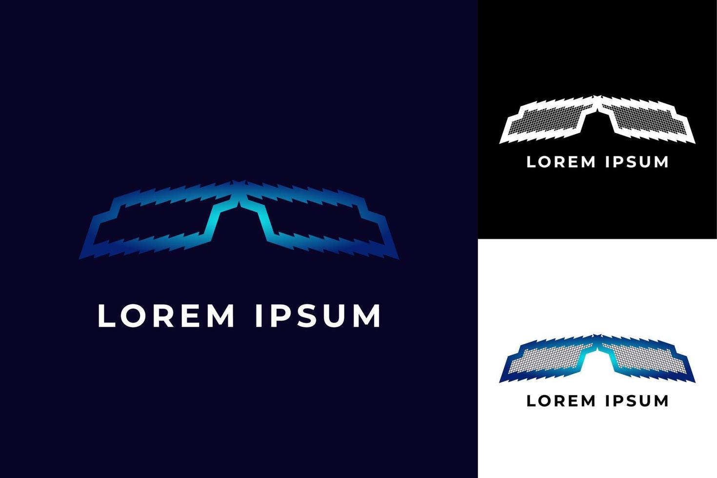 Smart glasses logo vector