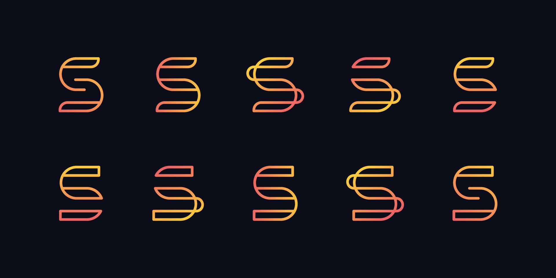 logotipo de monograma con letra de estilo de arte de línea s, suave, belleza, inicial, logotipo de monograma, logotipo de arte de línea, vector premium