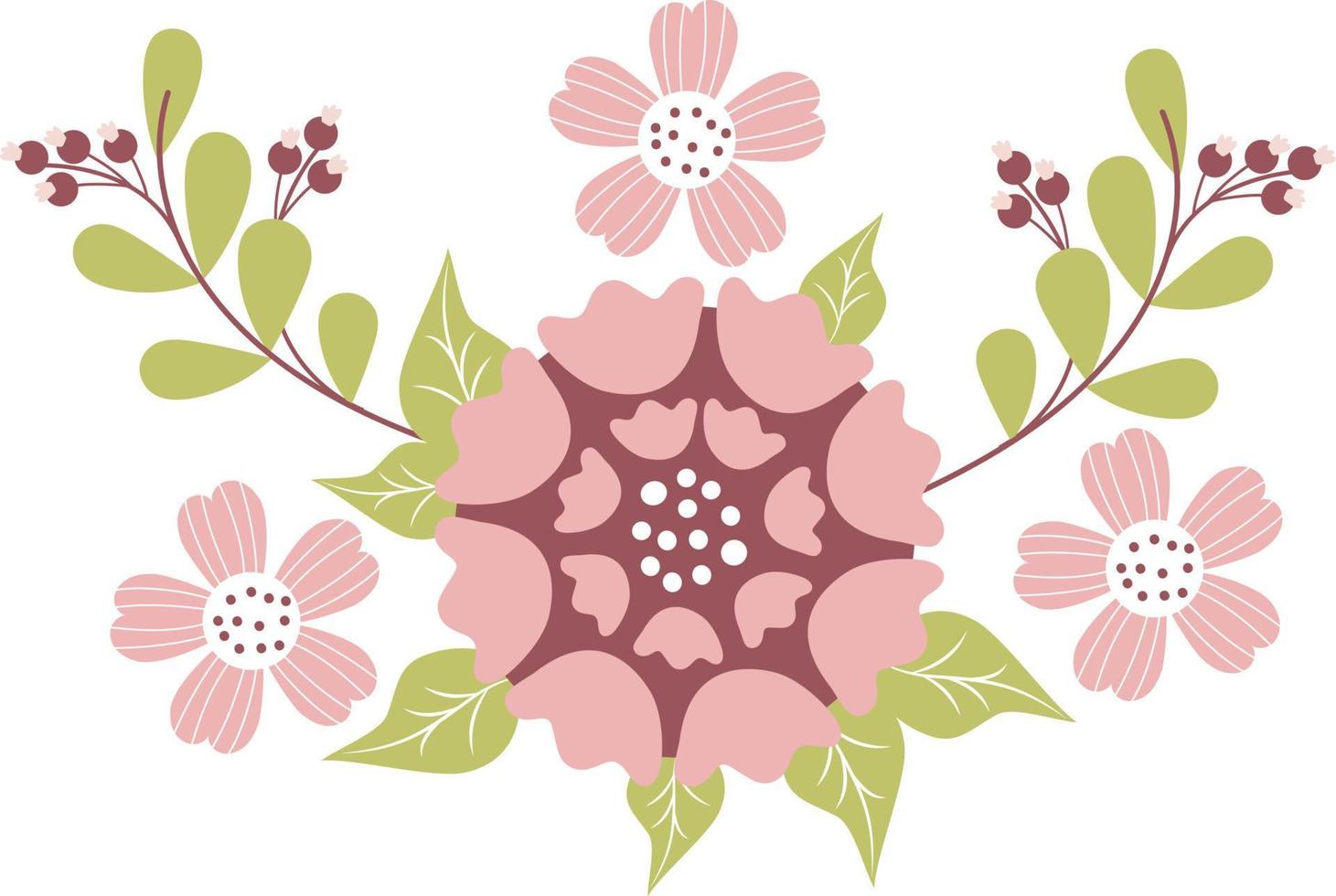 arreglo floral. ilustración vectorial vector