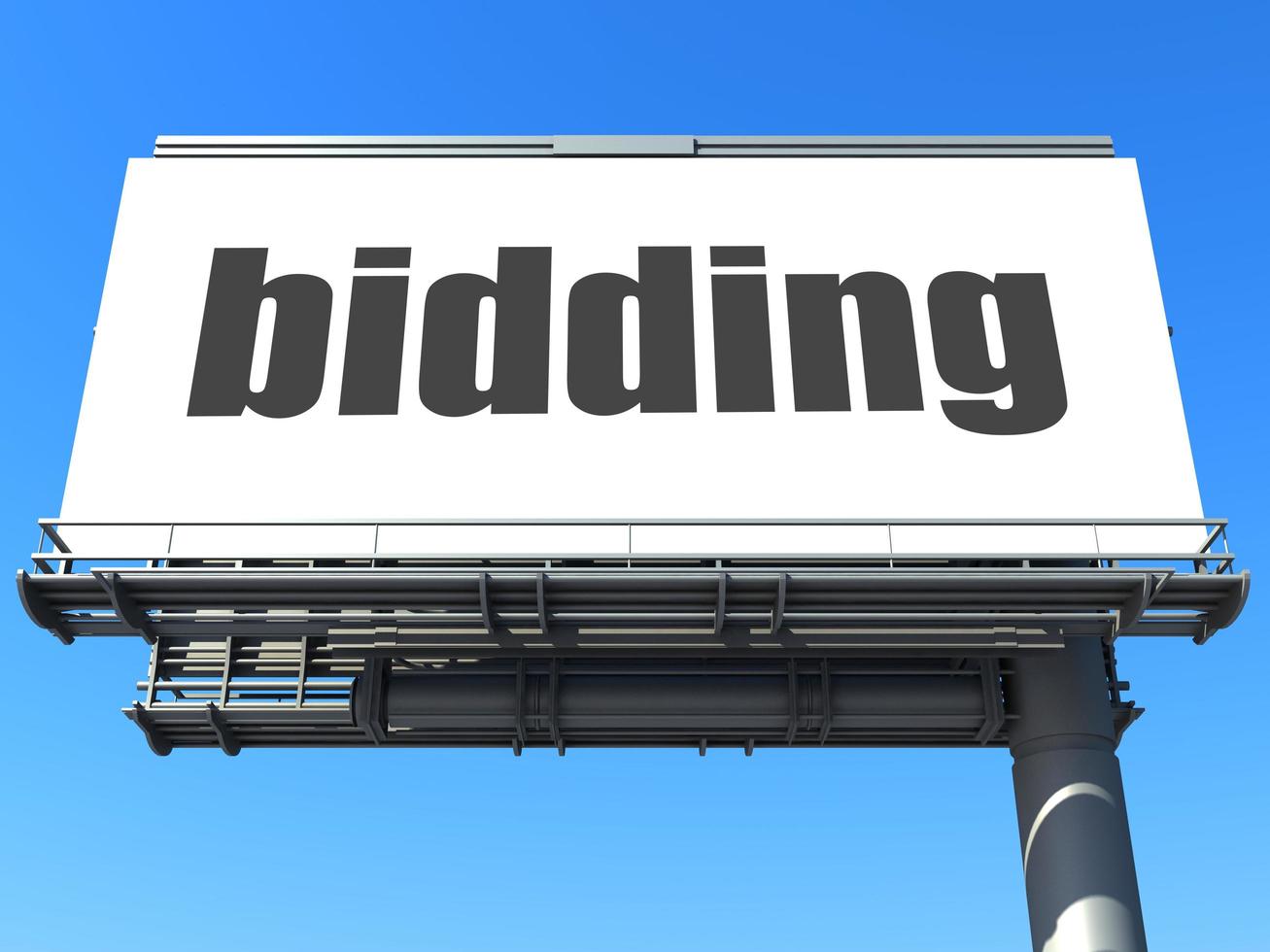 bidding word on billboard photo