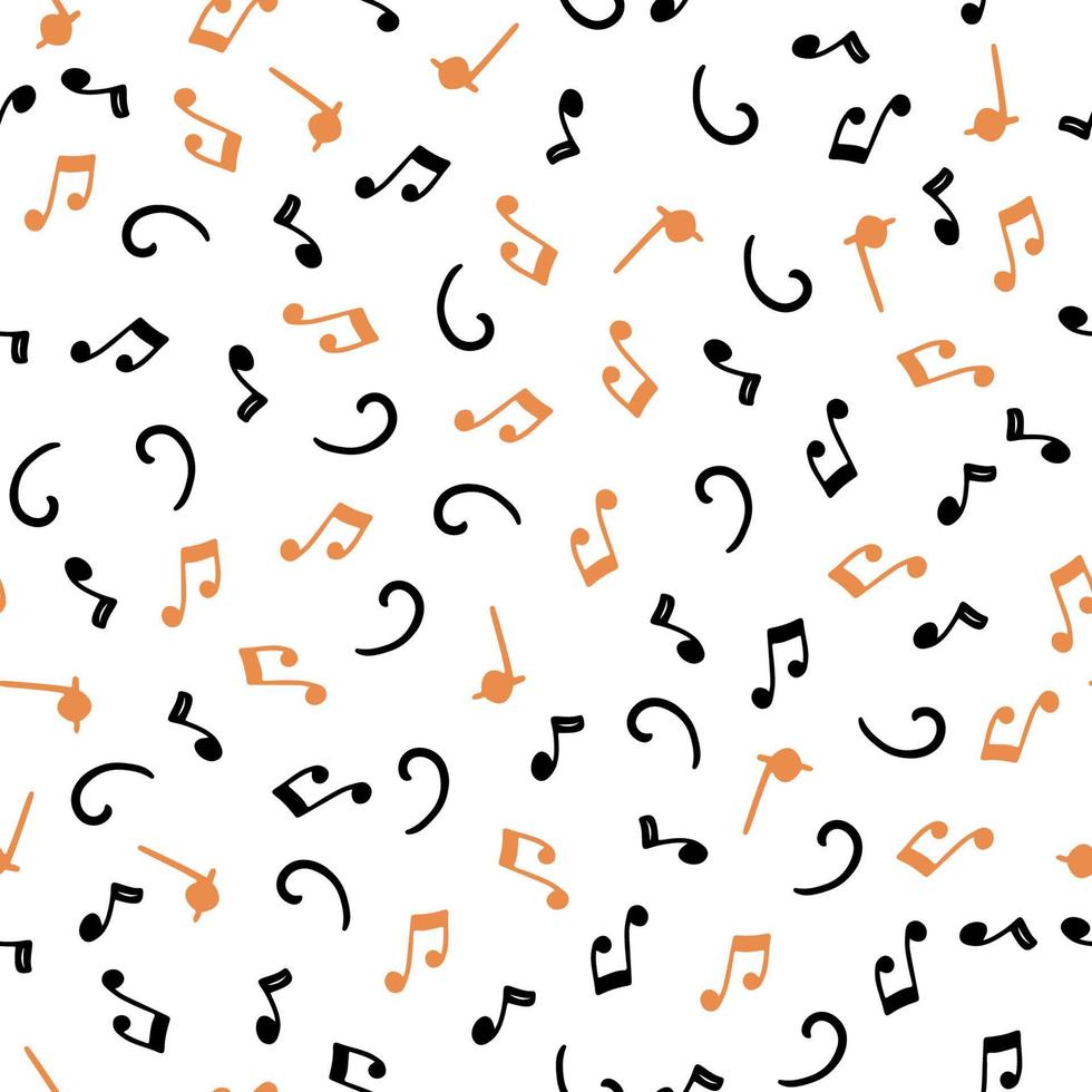 seamless pattern of musical notes vector