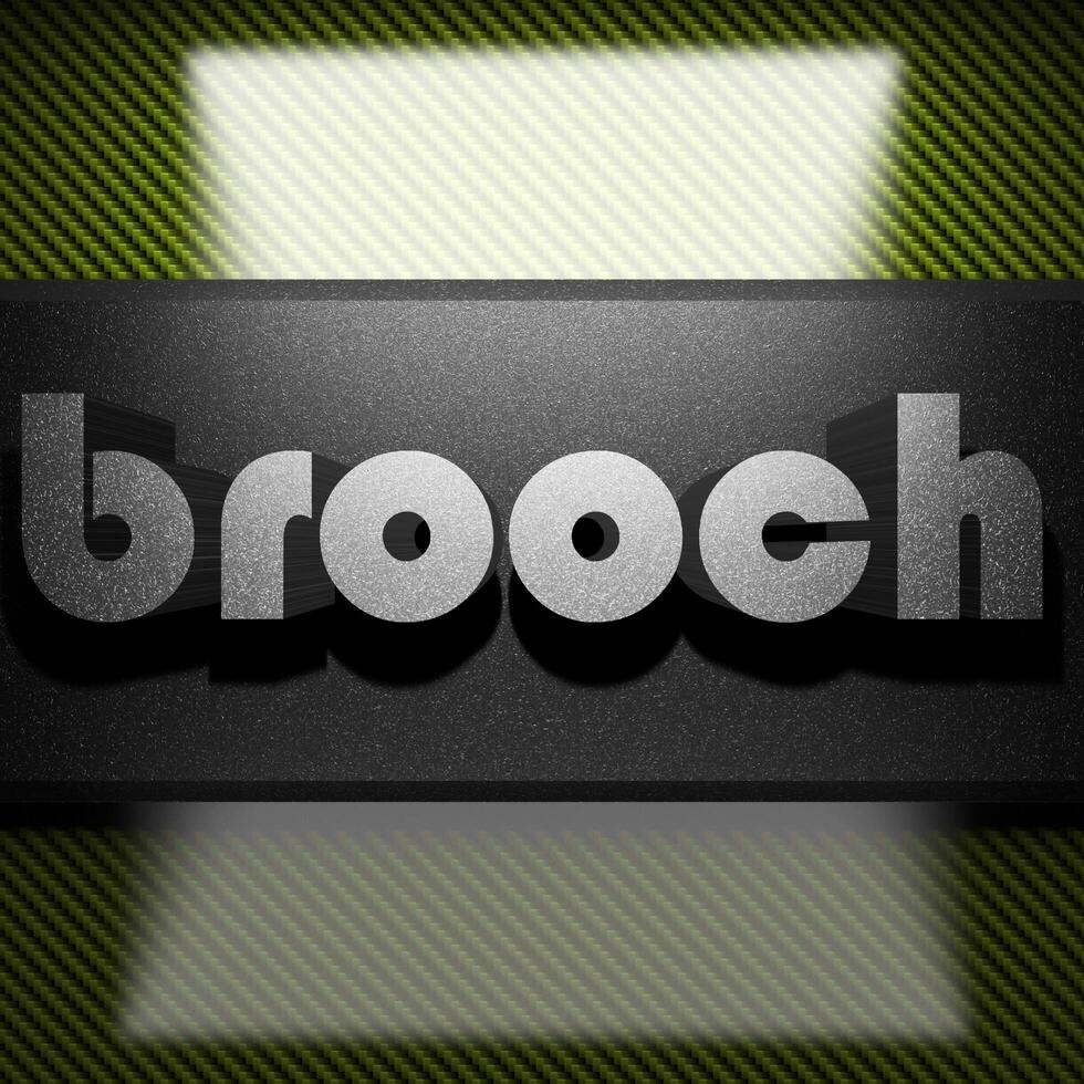 brooch word of iron on carbon 6056891 Stock Photo at Vecteezy