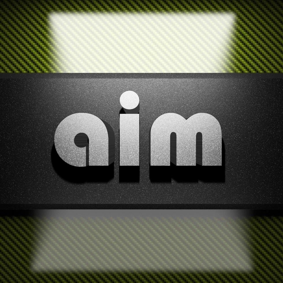 aim word of iron on carbon photo