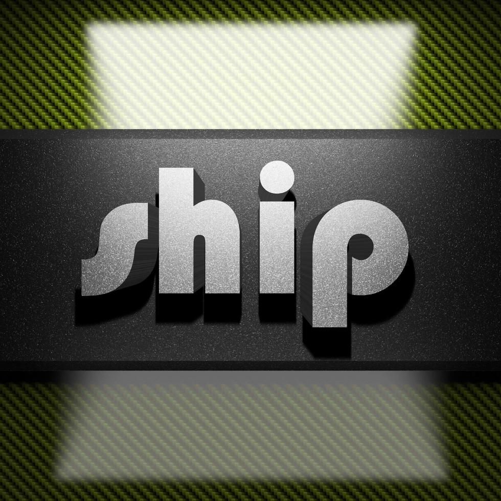 ship word of iron on carbon photo
