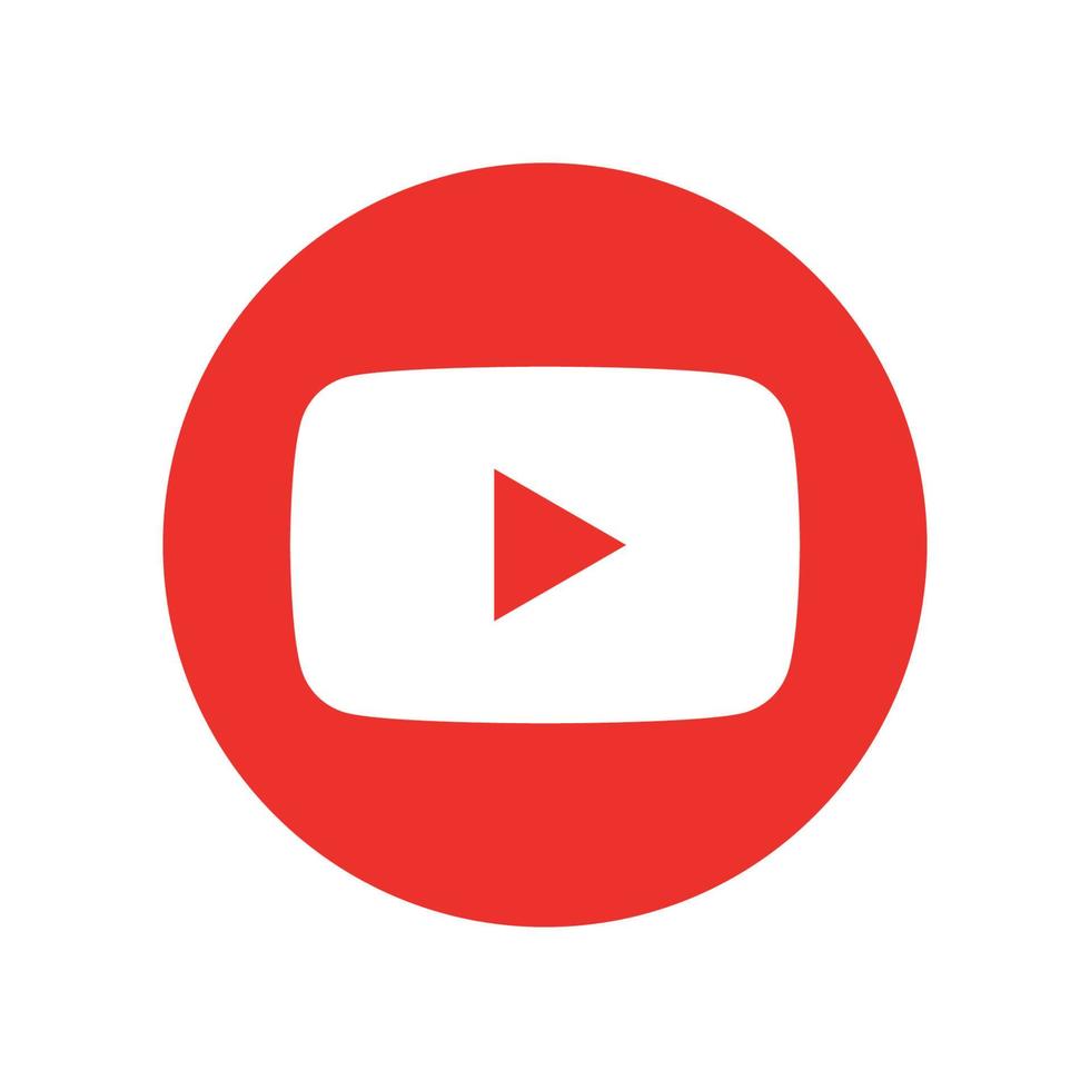 YouTube logo on transparent background vector