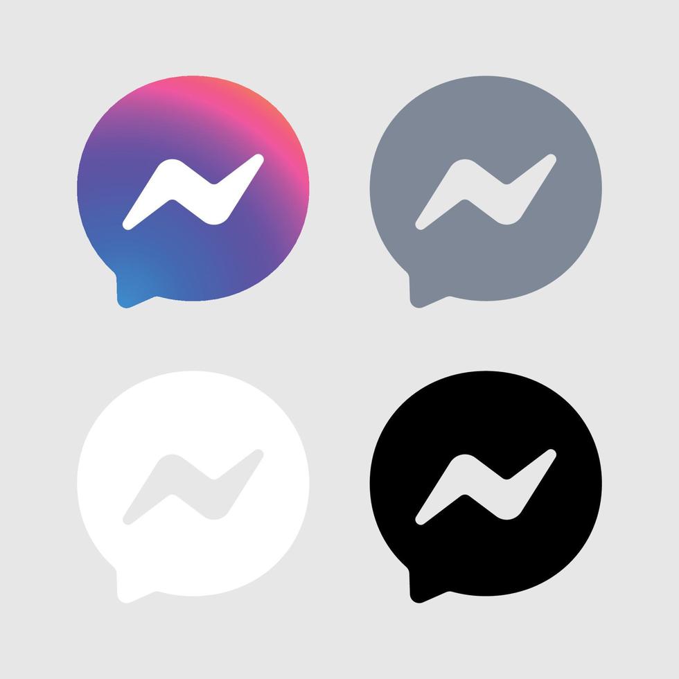 logotipo de messenger sobre fondo transparente vector