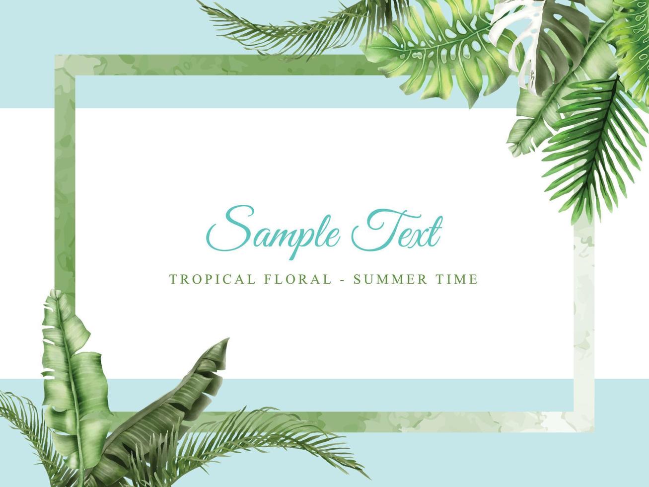 Beautiful background tropical leaves design vector