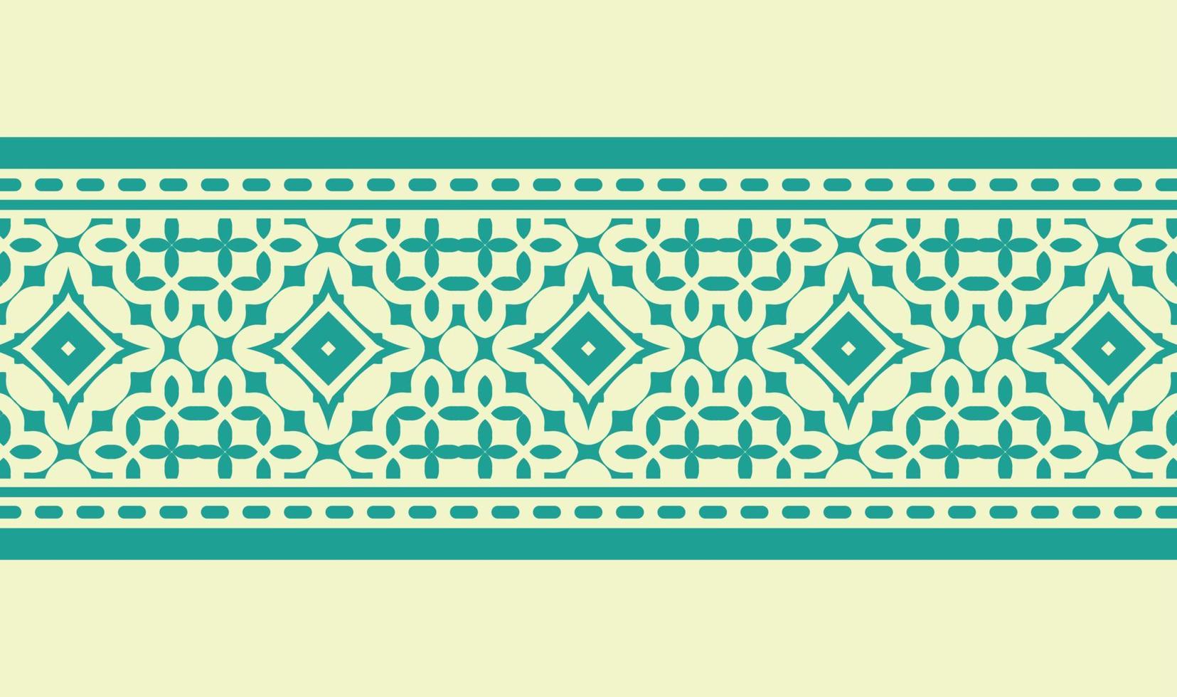 plantilla de diseño de borde de patrón ornamental vector