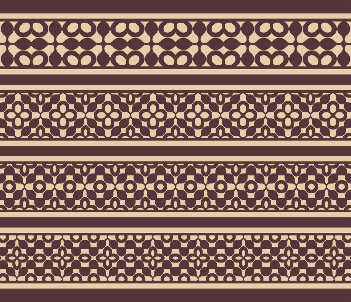 conjunto de bordes sin costura étnicos de estilo de adorno vector