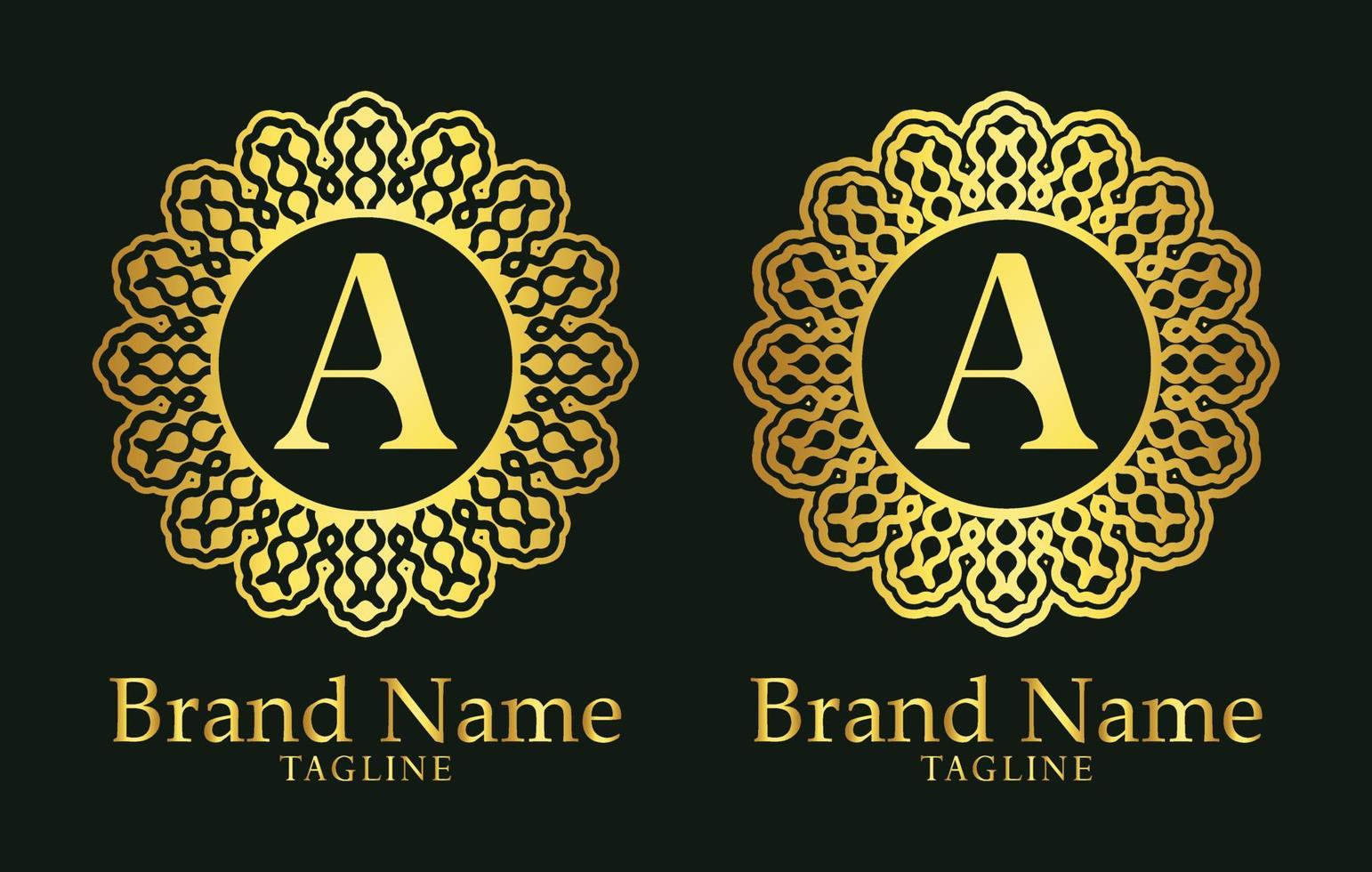 Ornamental luxury letter a logo vector