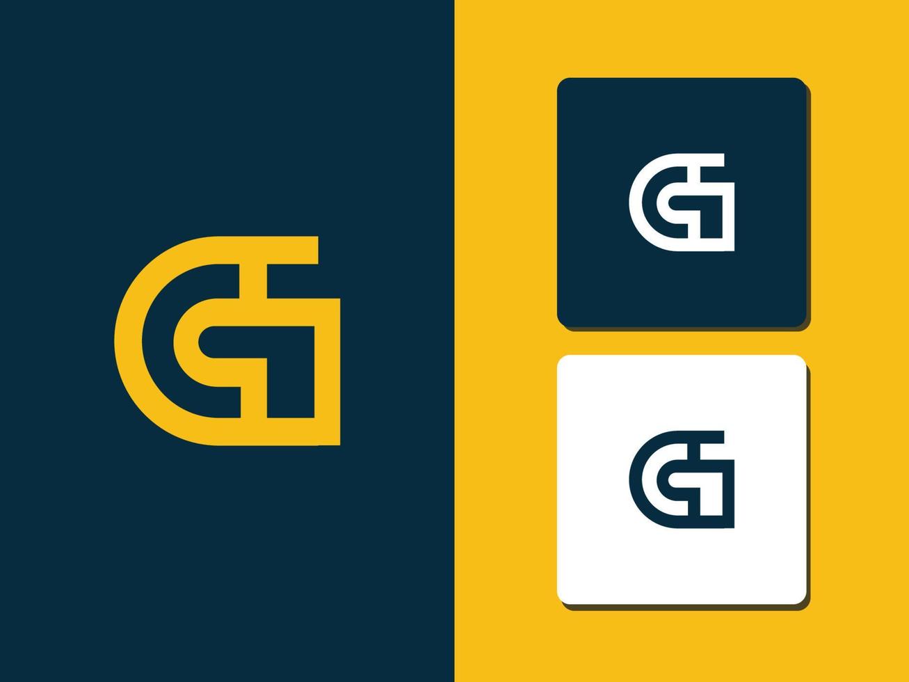 letra g logo concepto pro vector