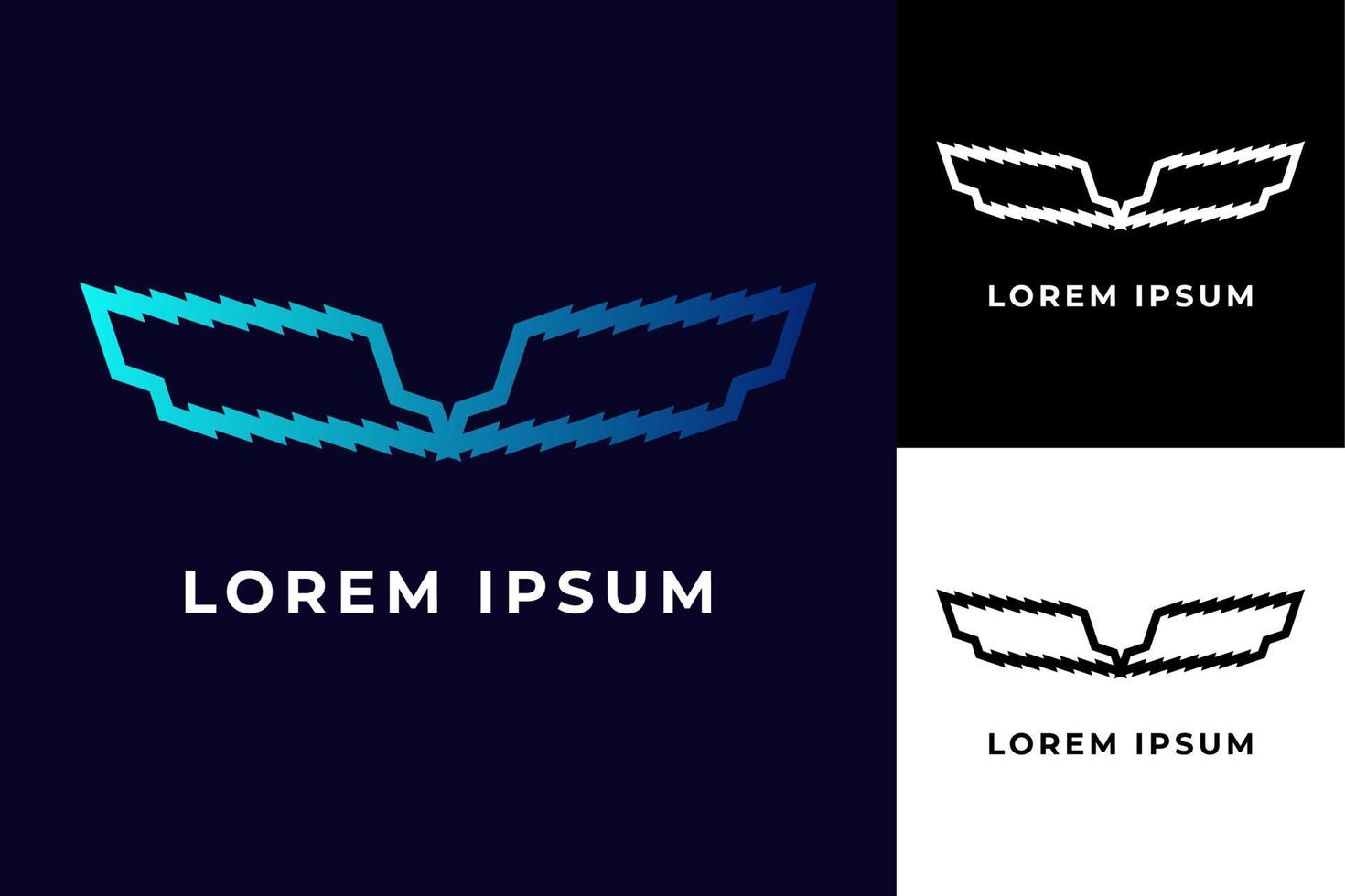 logotipo de gafas inteligentes vector