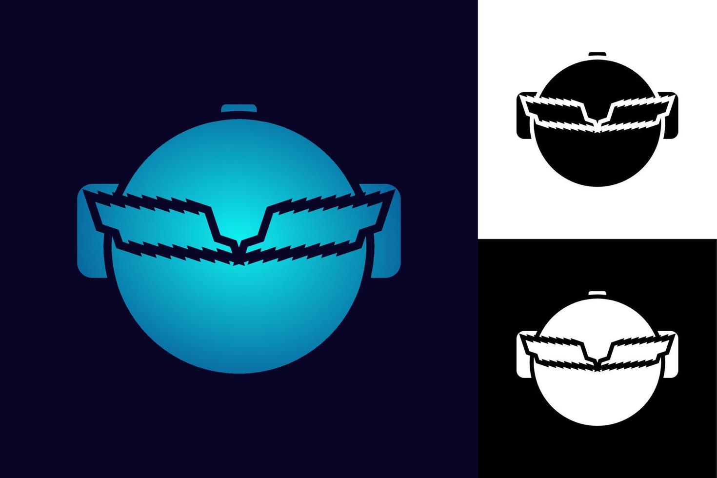 logotipo de realidad virtual vr vector