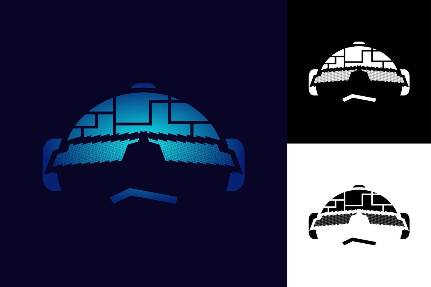 VR Virtual Reality Logo vector