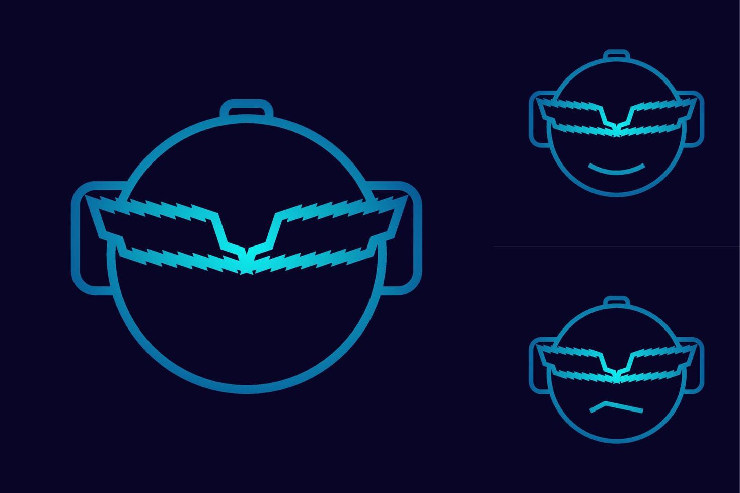 logotipo de realidad virtual vr vector