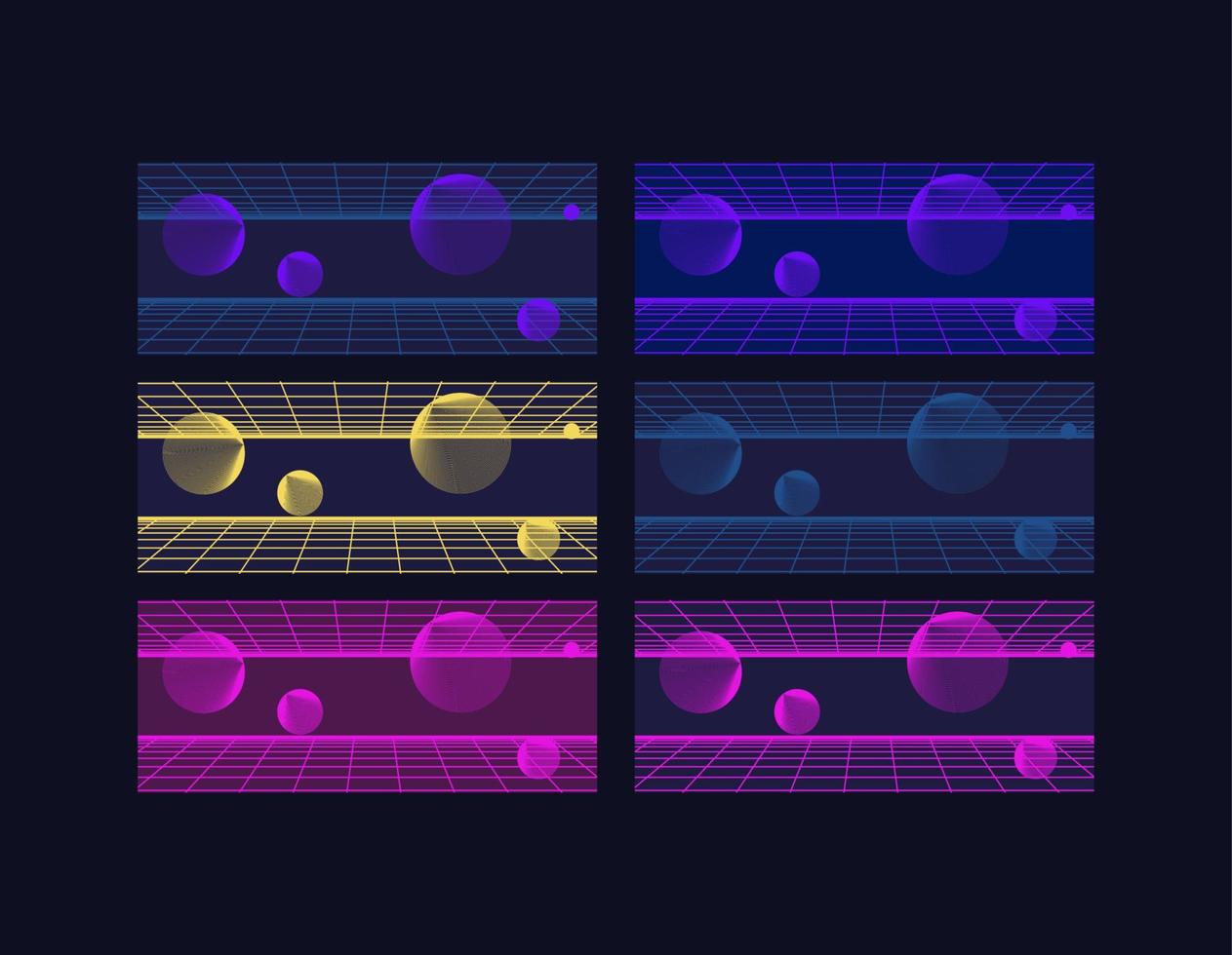 conjunto de concepto de futuro metaverso de tecnología digital vector