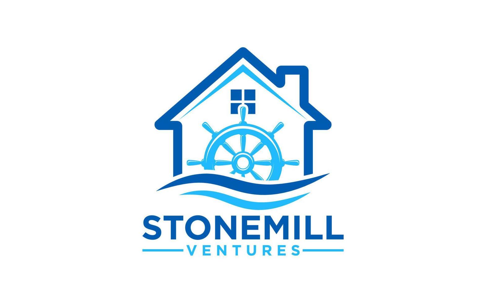 Logo house adventure on white background vector