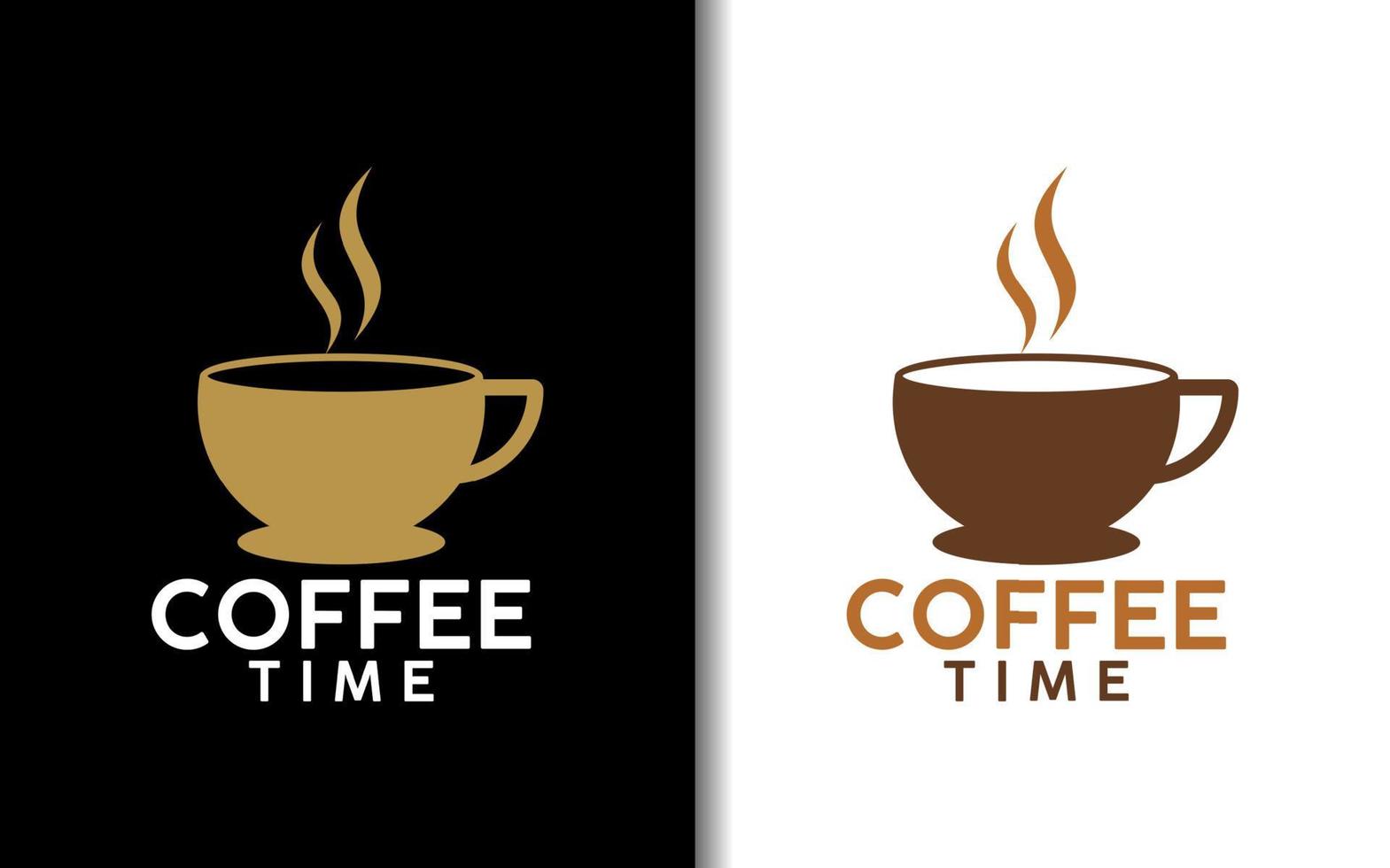 Elegant cafe and coffee logo design vector