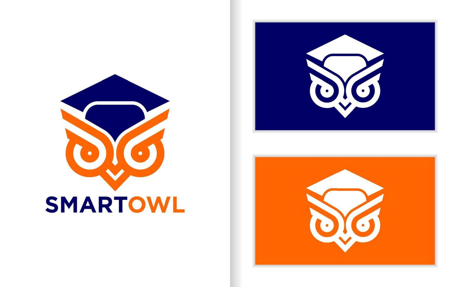 logo owl temas de graduación, escuela y educación vector