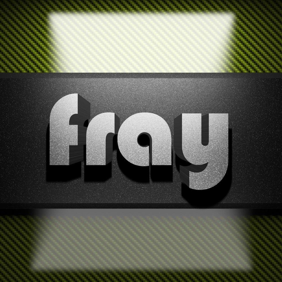 fray word of iron on carbon photo