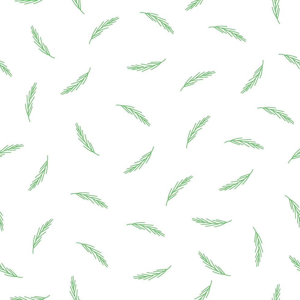 a pattern of green branches, leaves. flowers and branches randomly placed seamless pattern. Vector illustration