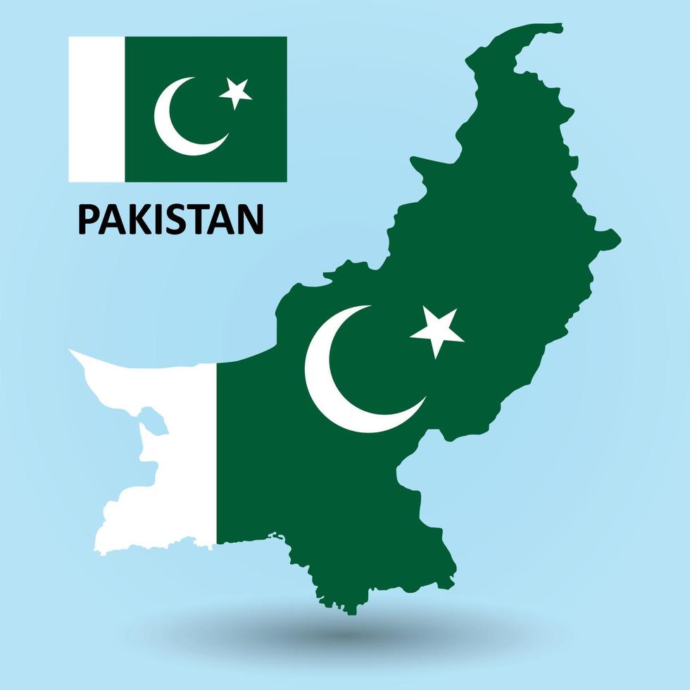Pakistan Map and Flag Background vector