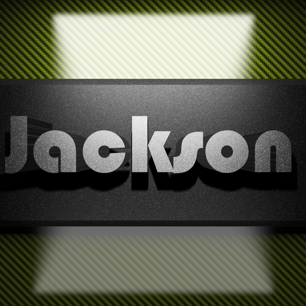 jackson palabra de hierro sobre carbono foto