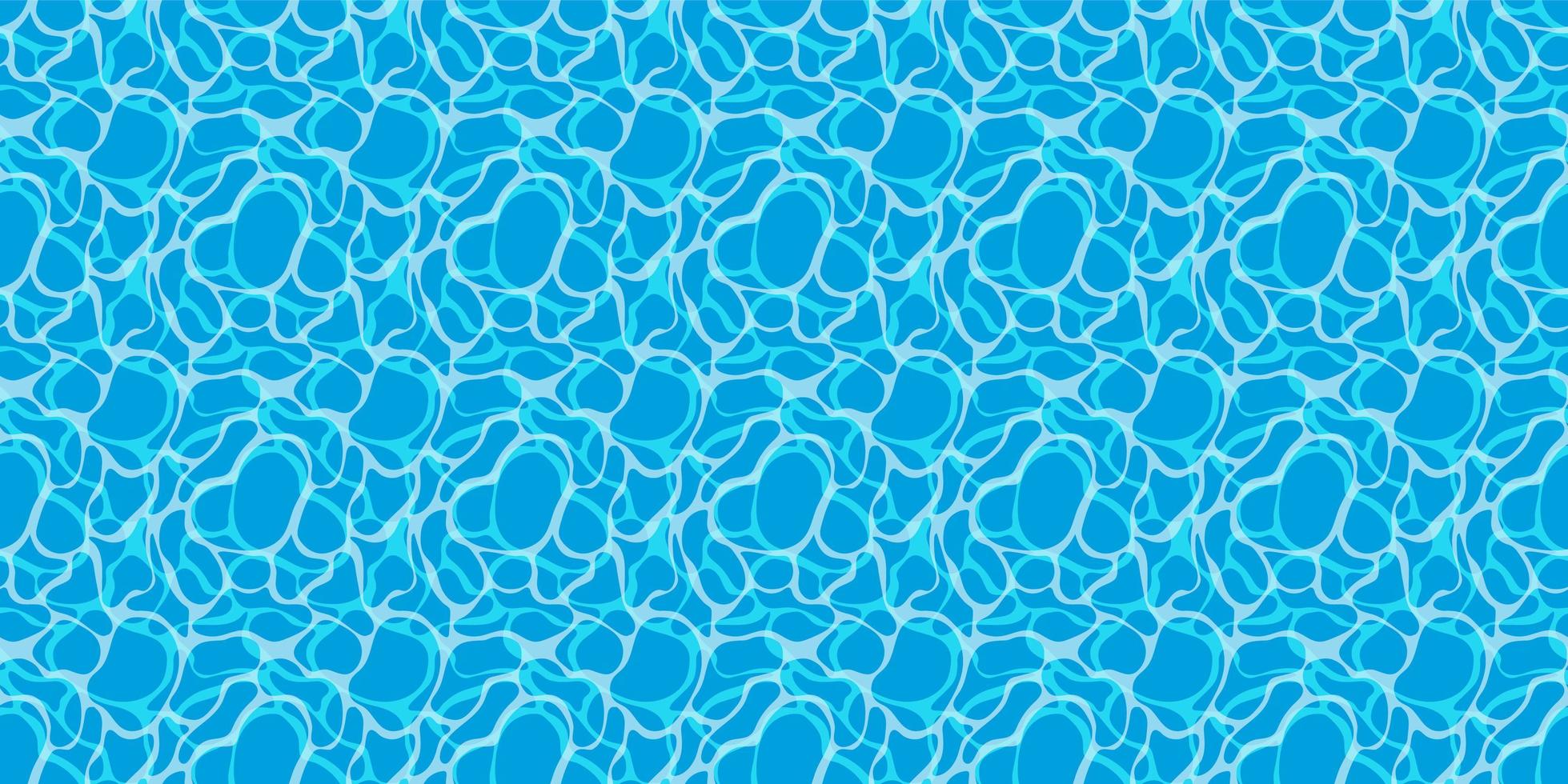 Blue water surface background. Waves of sea, ocean, pool and lake. Light ripple texture. Vector seamless pattern.