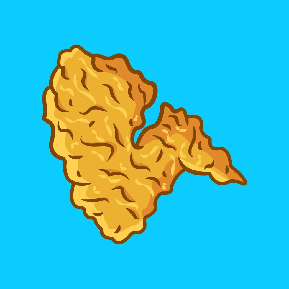 fried chicken wings vector illustration cartoon