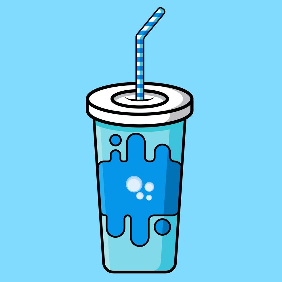 refresco bebida cool dibujos animados vector ilustración