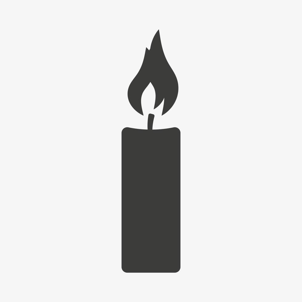 Candle vector icon isolated on white background