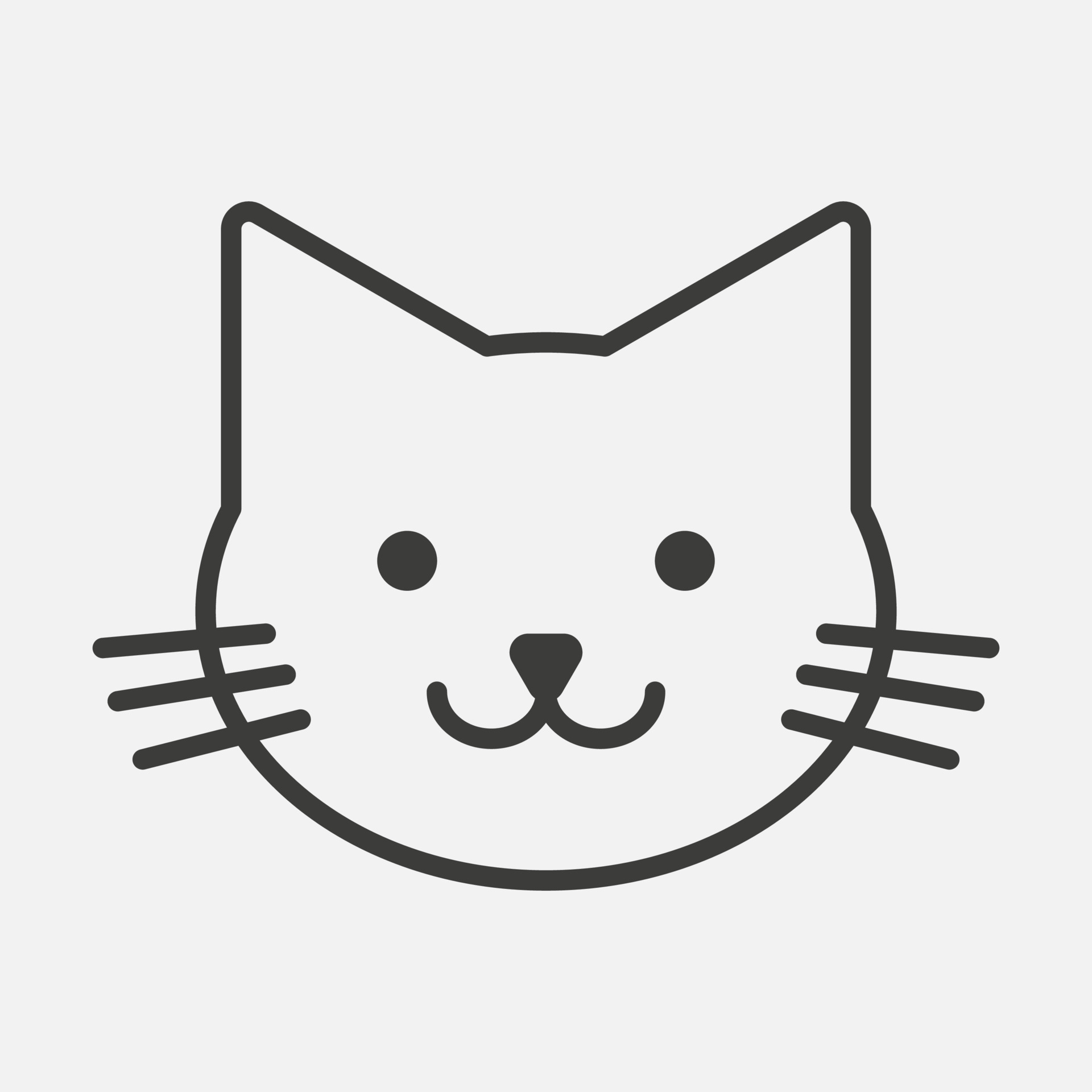 Cat Icon. Kitty Vector Icon. Cat Symbol Isolated On Background