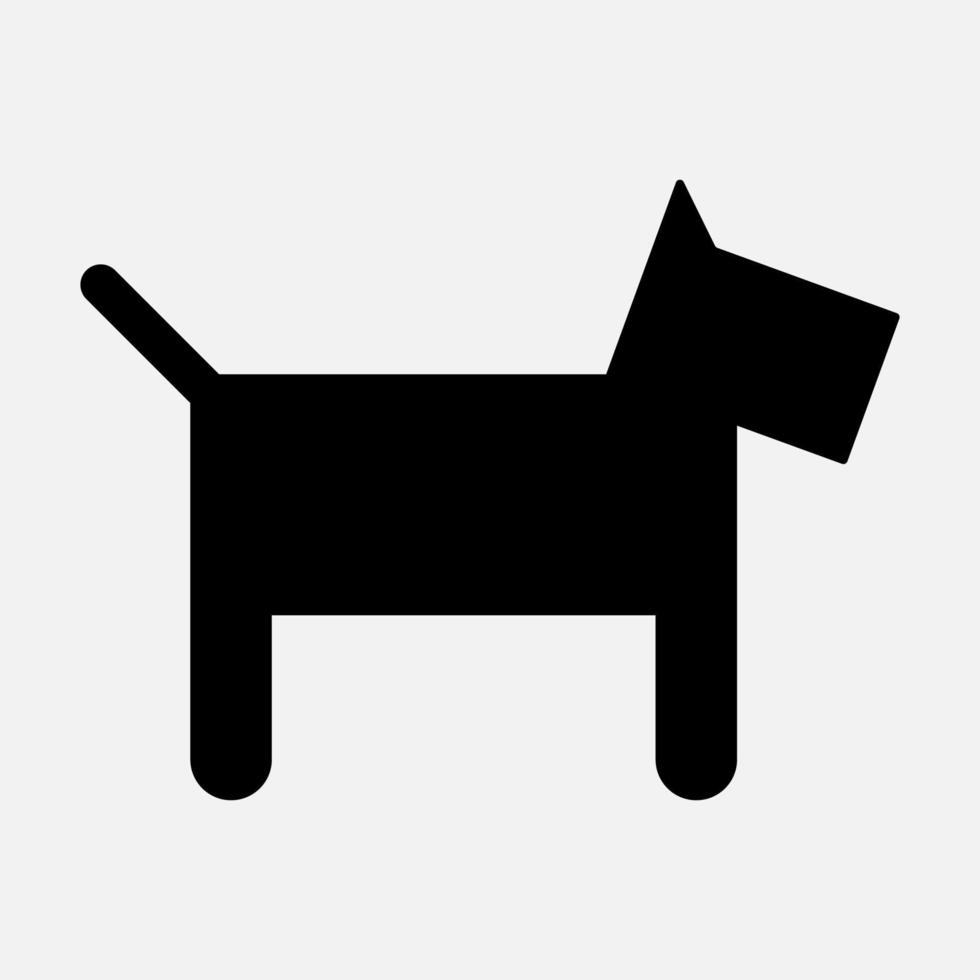 icono de vector de perro simple aislado sobre fondo blanco