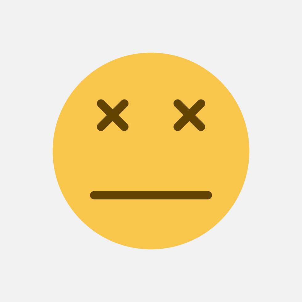 Dead emoji vector illustration isolated on white background