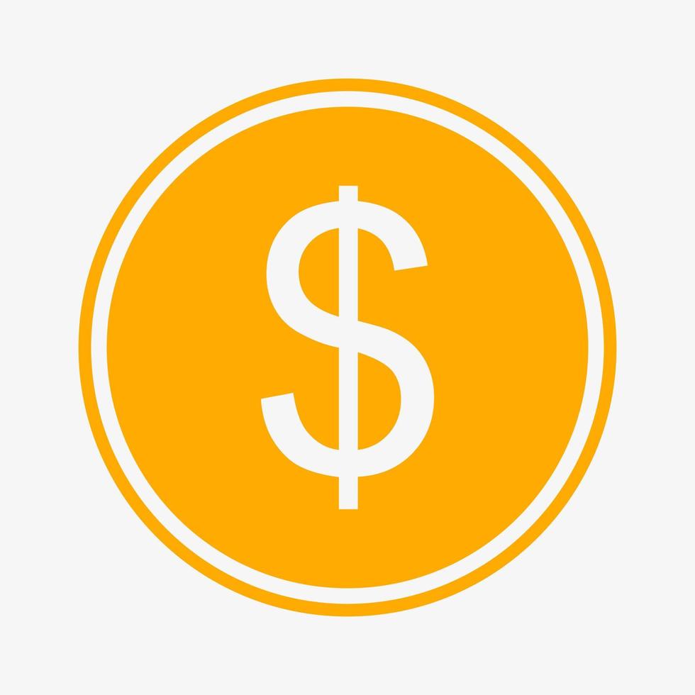 Dollar icon. American currency symbol. Vector illustration. USD coin