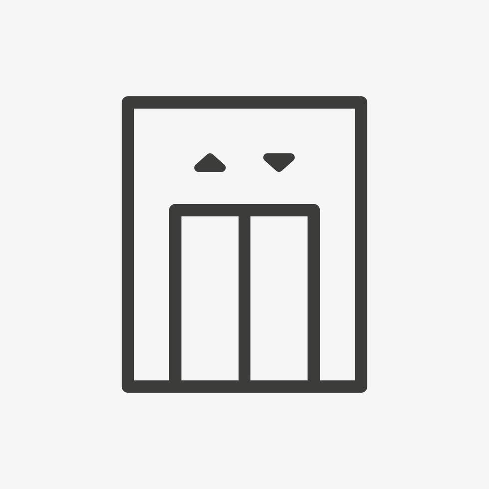 Lift vector icon. Elevator outline icon