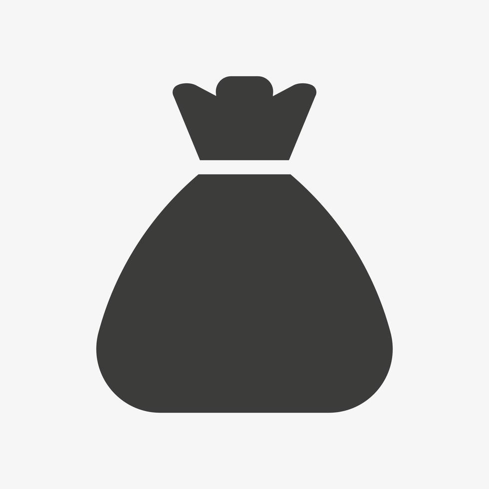 Money bag icon with empty space. Vector illustration. Sack pictogram