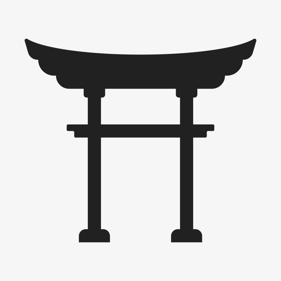 icono de puerta asiática tradicional. ilustración vectorial aislado sobre fondo blanco vector