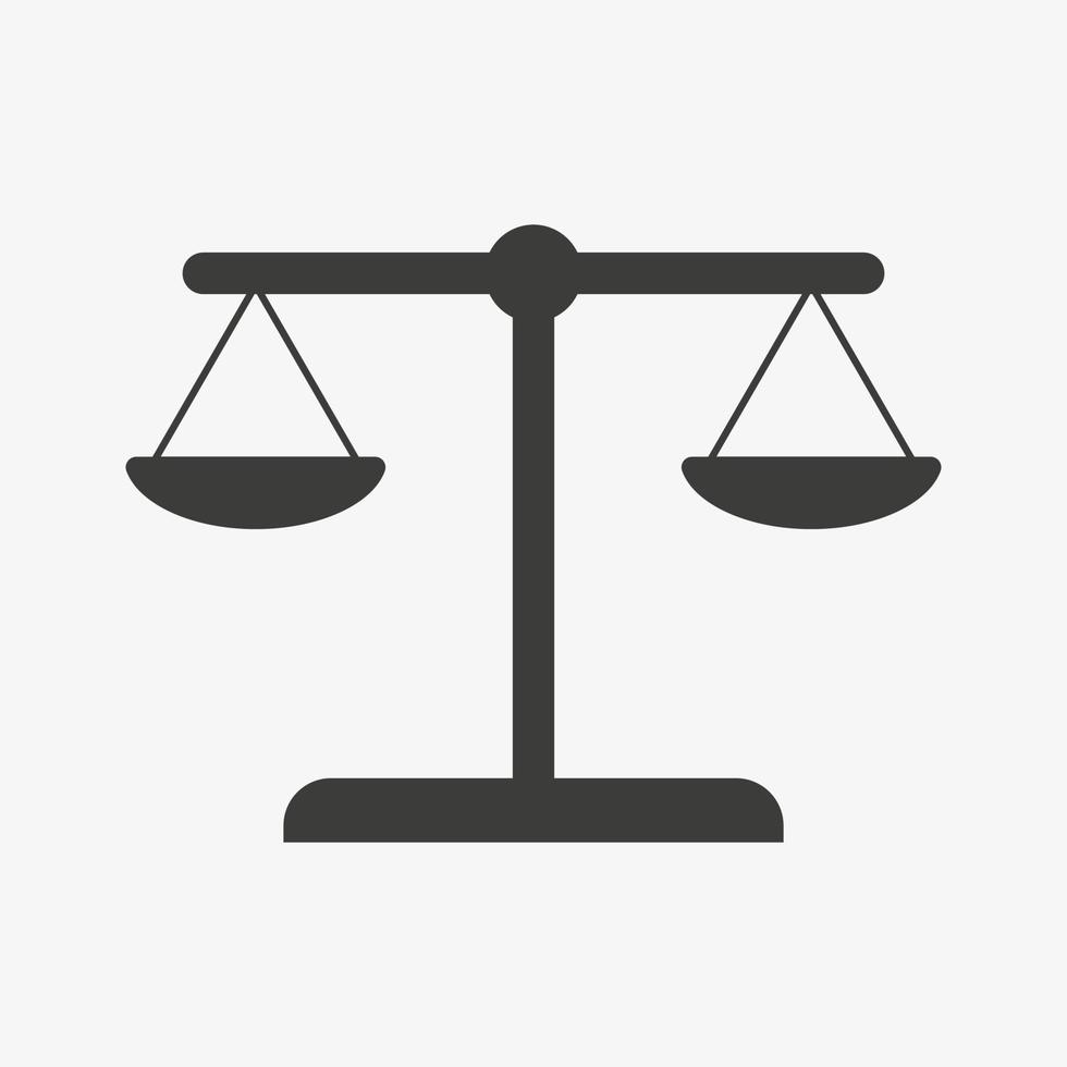 Balance libra vector icon isolated on white background