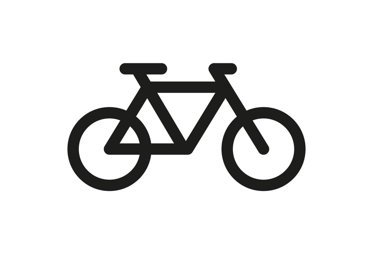 Vector symbol of a bike isolated on white background. Bike outline ...