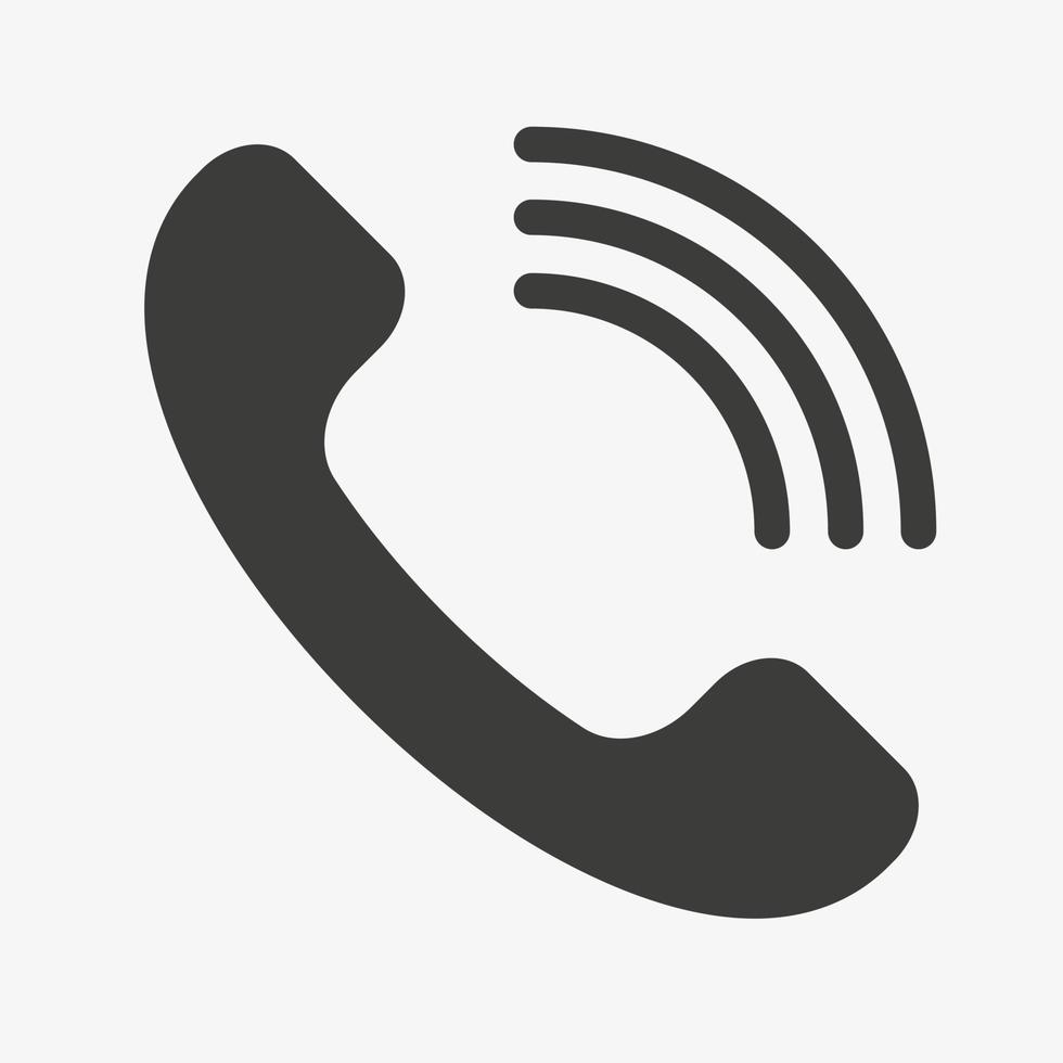 símbolo de llamada. vector de icono de teléfono. Señal de teléfono aislado en el fondo blanco.