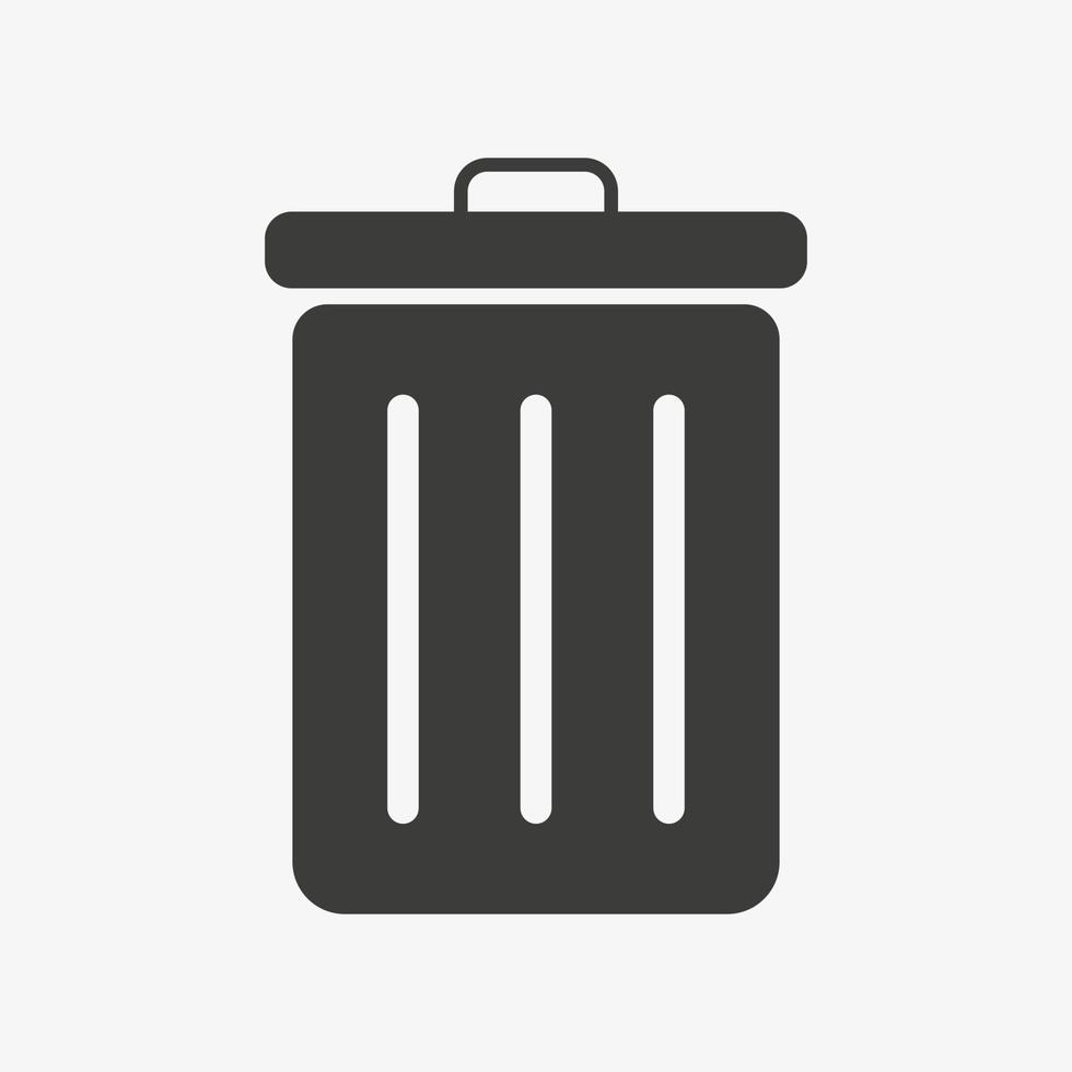 Trash can icon. Dustbin symbol vector. Garbage, waste, rubbish vector