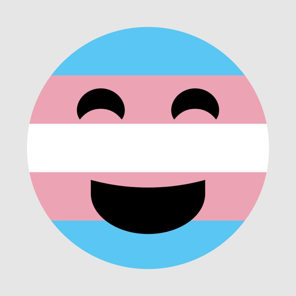 ilustración de vector de emoji transgénero aislado sobre fondo blanco