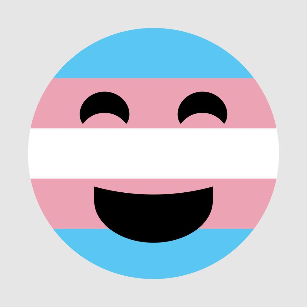 Transgender emoji vector illustration isolated on white background