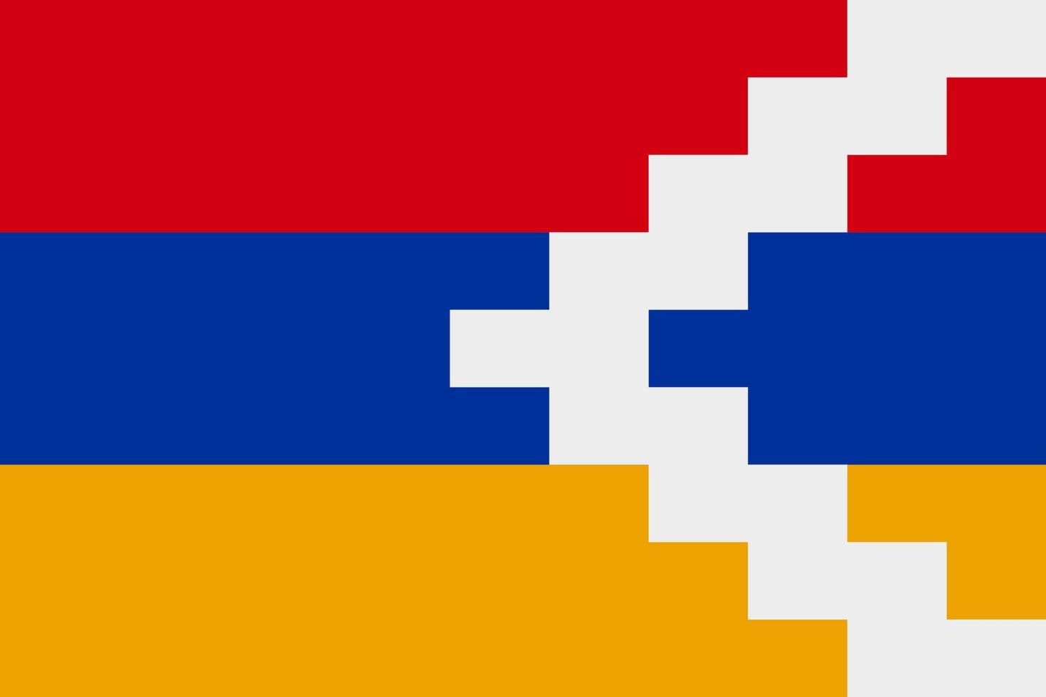 The flag of the Republic of Artsakh vector illustration