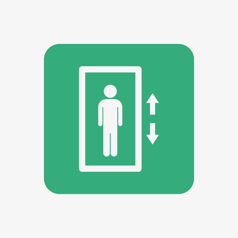 Elevator sign. Lift vector icon